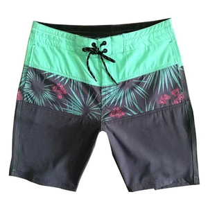 Custom Logo Design Printed Wholesale Mens Knee Length Drawstring Beach Surf Shorts Swim Trunks Board Shorts