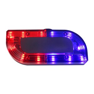 Portable Rechargeable IP67 Waterproof Red Blue LED Shoulder Warning Light Strobe Mode Type-C Charging High Temp Range