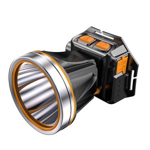 Outdoor Strong Light LED Remote USB Charging Induction Headlight Dimmable 10 Camping Rechargeable Battery DC 12V White Hiking