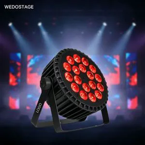WEDOSTAGE EU STOCK Aluminum Alloy Slim Par 18x18W RGBW 200W IP33 DMX512 Professional DJ Theme Park Christmas Lights
