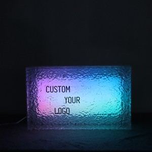 New Style Ice Bucket Cube Led Acrylic Lamp Gifts Light Box Add Your Logo RGB LED Acrylic Light Box Customized Hanging Signboard