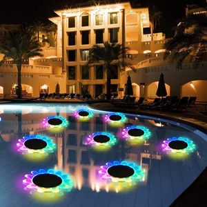 Solar Powered Floating Pool Lights, Diving LED Remote Control Pool Fountain Lights, Courtyard Decorative Lights