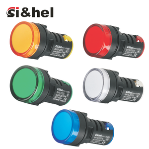 AD16-22DS 22mm LED Power Indicator Lights with Buzzer Signal Ordinary Light 12V 24V 220V 380V Plastic Material ND16