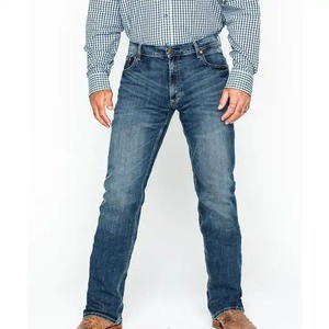 New Latest Design Men's Plus Size Regular Fit Midweight Stone Washed Denim Pants OEM Service