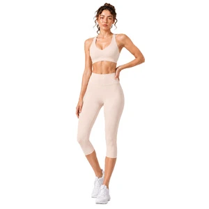 Cross-border Bare-Fit Breathable Solid Sports Bra Set High-Intensity Running Fitness One-Shoulder Push-Up Shock-Absorbing Yoga