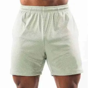 Mesh Short Lightweight Breathable Athletic Gym Bottom Quick Dry Sportswear Casual Training Wear with Elastic Waist