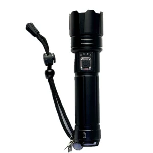 P70 LED USB Flashlight with Powerbank Extensible Zoom Outdoor Waterproof Hand Lamp with Built-in Battery and Led Display Type c