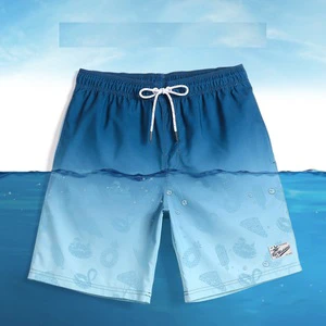 Wholesale Mens Quick Dry Running Shorts Magic Water Color Swim Trunks Inner Liner Loose Beach Pool Vacation Board Shorts