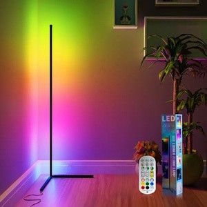 Modern Ambient Lighting Standing Light Remote Control Color Changing Home Decor Living Room RGB LED Corner Floor Lamp