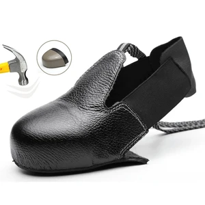 Anti-Smash Labor Protection Safety Shoes Covers Steel Toe Cap Cowhide with Shoe Lace for visitor Anti Smash Anti slip Aluminum