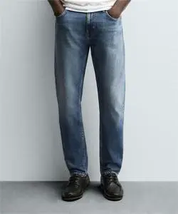 Men's Vintage Elegant Stylish Stripe Formal Denim Trousers Casual Basic Slim Fit Straight Leg Pencil Jeans Pants for Men