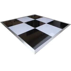 Black and White Checkered Dance Floor and Piste De Danse for Party and Wedding