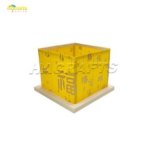 20CM Height Wood Base PVC Floating Water Lantern for Festival Floating Water PVC Lanterns