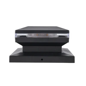 Outdoors Waterproof Patio Stairs Steps Fence Lamp Yard Post Cap Garden Decoration Solar Power Pillar Lamp