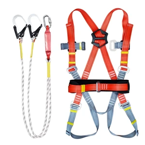 CE Certified Polyester 5 Point Adjustment Fall Protection Full Body Safety Harness EN361 Certification 500kg Breaking Strength 2