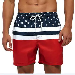 Custom Men Black White Casual Loose Fit Beachwear Swimsuit Bottom Surf Board Panties Trunks Swim Shorts