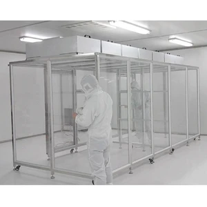 Acrylic Hard Wall Clean Booth With FFU HEPA Filtration for GMP Production