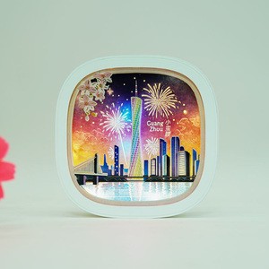 Hot Sale Customized 3D Paper Carving Night Light With Angel Designs-Led Creative Gifts For Home/Table Decoration