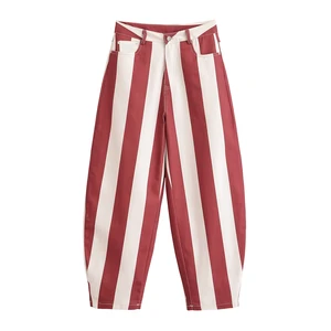 SHENZHU 2026 New Women's European and American Style Summer High-Waisted Casual Striped Jeans 6840291