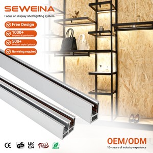 High Quality Wire Free Conductive LED Magnetic Track Rail Cabinet Light System For Retail Display Showcase