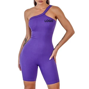 Seamless Yoga Jumpsuit for Women, Sexy Tight-Fit One-Piece Sports Vest, Quick-Drying Fitness Workout Suit Sports Workout Wear