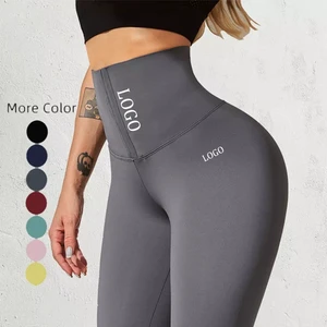Oem Odm Women's High Waist Shapers Waist Trainer Corset Fitness Yoga Gym Shorts Leggings For Women Gym Sports Wear Yoga Pants