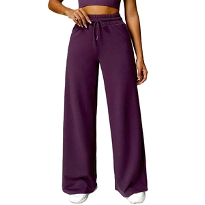 OEM 2024 New Arrival Women's Loose Oversize Training Yoga Pants Sports Jogging New Solid Color Cotton Sweatpants for Womens