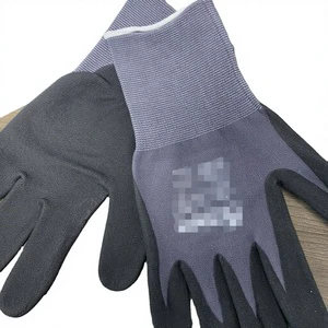 15G Grey Spandex Sandy Nitrile Anti-Slip Anti-Cut Anti-Heat Gloves