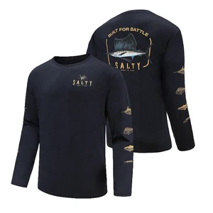 Custom Newest Design Screen Print 4 Way Stretch Mositure Wicking UV Protection Men Fishing Wear Fishing Shirts
