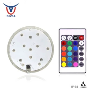 IP68 Waterproof RGBW 16 Colors Submersible LED Lights for Garden & Pool with IR Remote Control