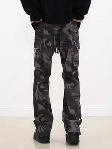 Men's Vintage Western Style Straight Breathable Solid Denim Jeans with Diamond Decor-Long Streetwear Fit