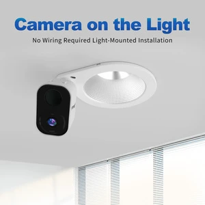YIMMET Lamp-Powered Floodlight Waterproof Explorer Downlight-Mounted Camera CMOS Sensor Night Vision IP66 Motion Detection