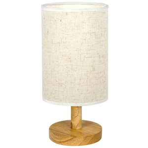 Scandinavian Bamboo Table Lamp Textile Shade Modern Bedroom Decoration USB Rechargeable Remote Control Cozy Eye Protection