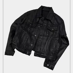 High Quality Custom Men's Jeans American Vintage Patchwork Handmade Wax Loose Jeans Jacket Jeans for Men