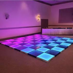 2026 Newest Factory Dazzling 3D Infinity Mirror Magnetic DMX LED DJ Dance Floor For Outdoor Party Wedding Stage