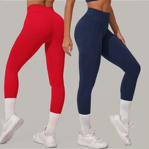 YIYI Wholesale High-Waist Booty-Lifting Yoga Pants for Women Brushed Leggings Quick-Dry Running Tights Sports Pants Workout