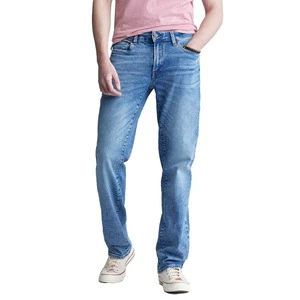 OEM Large Size Men's Denim Stretch Pants Custom Straight Jeans Casual Men's Trousers