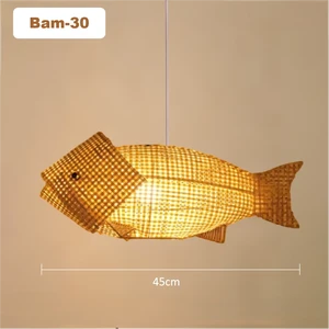 Factory Custom Wholesale Low-cost Japanese Bamboo Lampshade Home Hotel Pure Hand-made Bamboo Lampshade