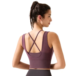 High Support Running Fitness Top Lightweight & Breathable Shockproof Yoga Tank Tops with Lift & Back Shaping
