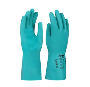 Industrial Grade Nitrile Gloves Powder-Free 33cm Length Customizable Anti-Cut Anti-Impact Waterproof Latex-Free Safety Gloves
