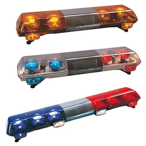 Halogen Emergency Lightbar DC12V Ambulance Emergency Halogen Rotator Warning Light Bar with Speaker