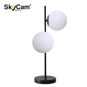 SkyCam Nordic Modern White Glass Lampshade Night Lamp Decoration Table Lamp For Livingroom