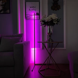 RGBW Remote Control LED Floor Lamp Standing Lights With PVC Body For Home Bedroom Outdoor Decor Corner Lighting