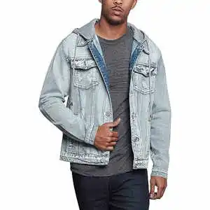 Men's Casual Denim Jacket in Solid Color Single Breasted Cowboy Style With Down Material Plus Size Jean
