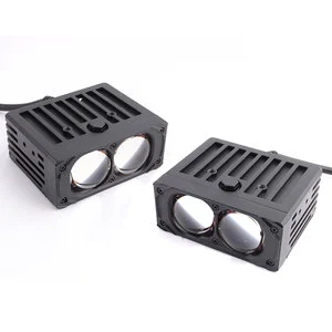Dual Lens 60W LED Grille Light 6500K Car Front Grill Lamp Waterproof Off Road Driving Light for Truck SUV