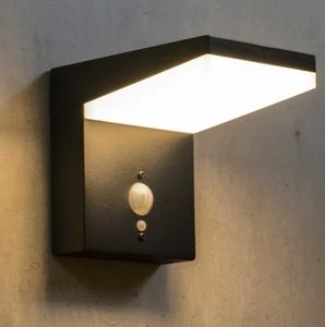 Modern Die-cast Aluminum Waterproof Downward Motion Sensor Led Wall Lamp Light Aluminum Solar
