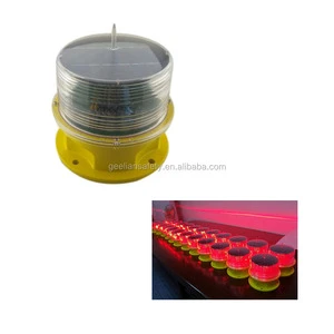 ICAO LED Building Solar Power Low Intensity Aviation Obstruction Lights Lamp Beacon for 45m/105m/150m Telecom Tower