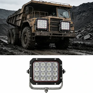Rugged 160W LED Heavy Equipment Light Square Pods For Australian Civil Engineering Construction Site Power Lamp