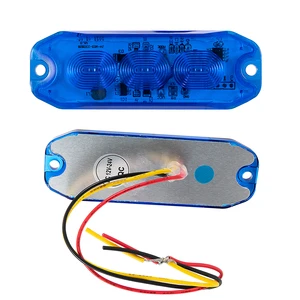 3 Led Warning Emergency Light 12-24V Car Truck Light Amber Red Blue White Flash Strobe Light