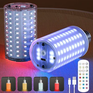 Magnetic Indoor Rechargeable Corn-shaped Large-capacity 5400mah Colorful LED Glowing Modern Minimalist Style Remote Camping Lamp
